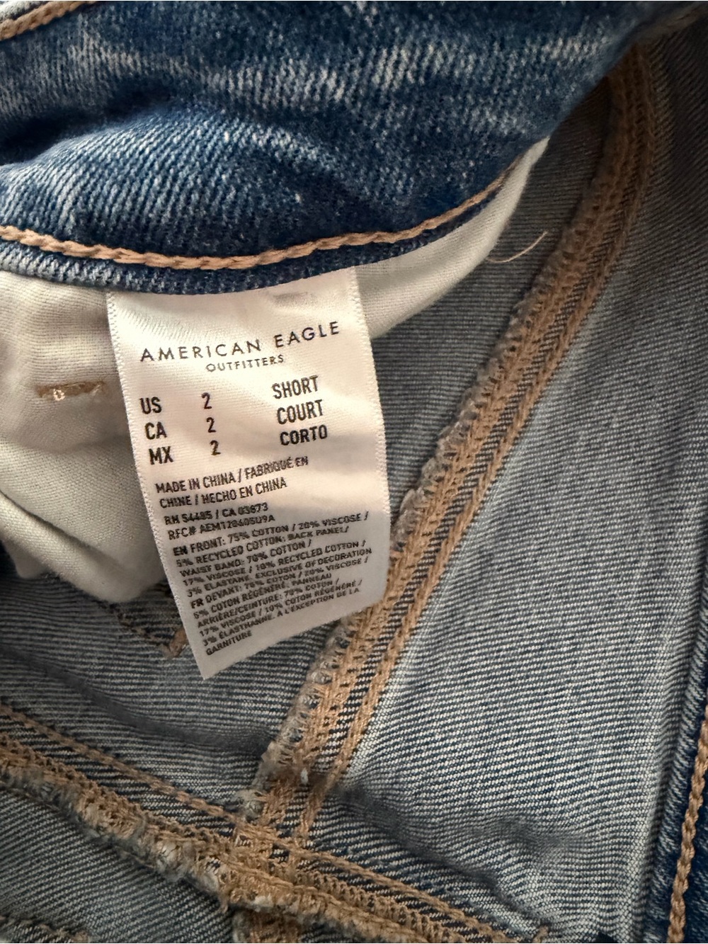 American Eagle Outfitters Medium Blue Distressed Boyfriend Jeans - Picture 3 of 4